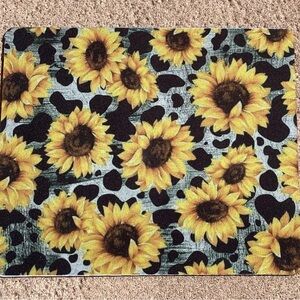 Sunflower Print Mouse Pad